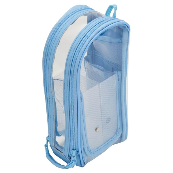 Raymei Fujii FY1267 Pencil Case, Detecure Clear, Stand-type, Blue