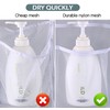 MISSLO Hanging Mesh Pockets Hold 340oz/1000ml Shampoo Shower Organizer with