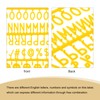 sourcing map Felt Board Letters, 680 Characters Yellow 3/4" Letters