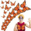 AmazingSpark - 12 decoraciones de mariposa monarca, naranja, 12/10/8