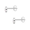 Glanzstücke München Women's Stud Earrings 925 Sterling Silver Rhodium-Plated Opal