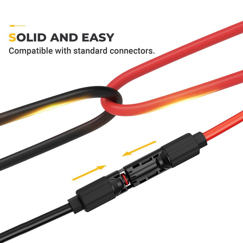 BougeRV Cable de extensión solar de 6 pies 8AWG con