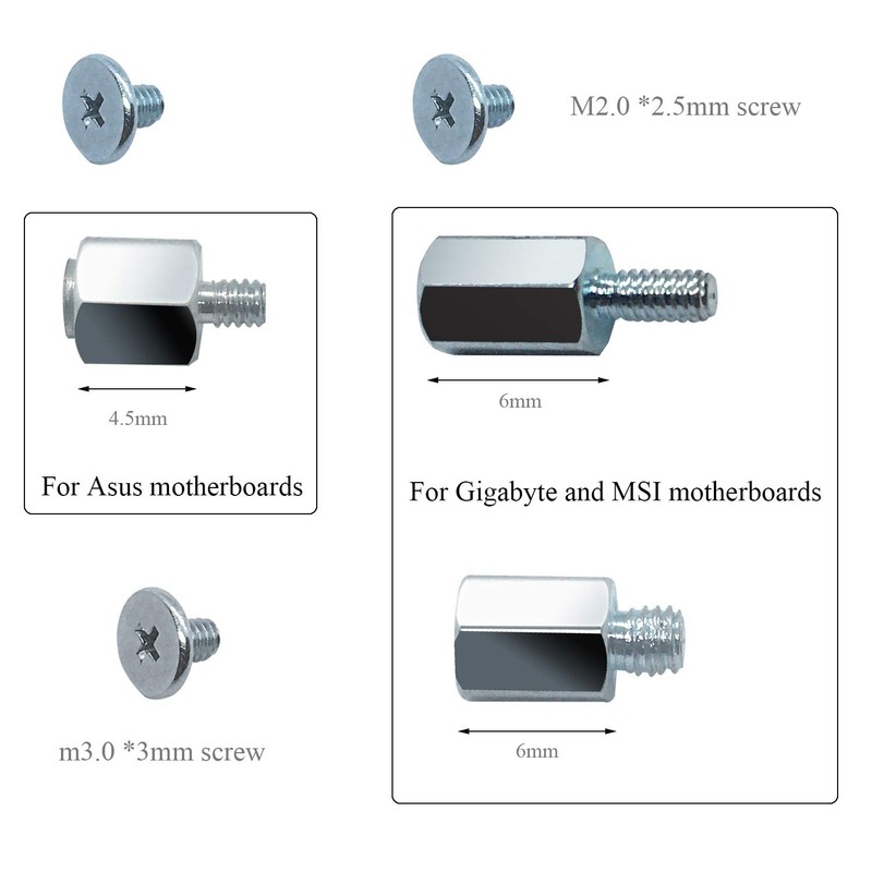 m.2 ssd Screws, Suitable for Asus & Gigabyte & MSI