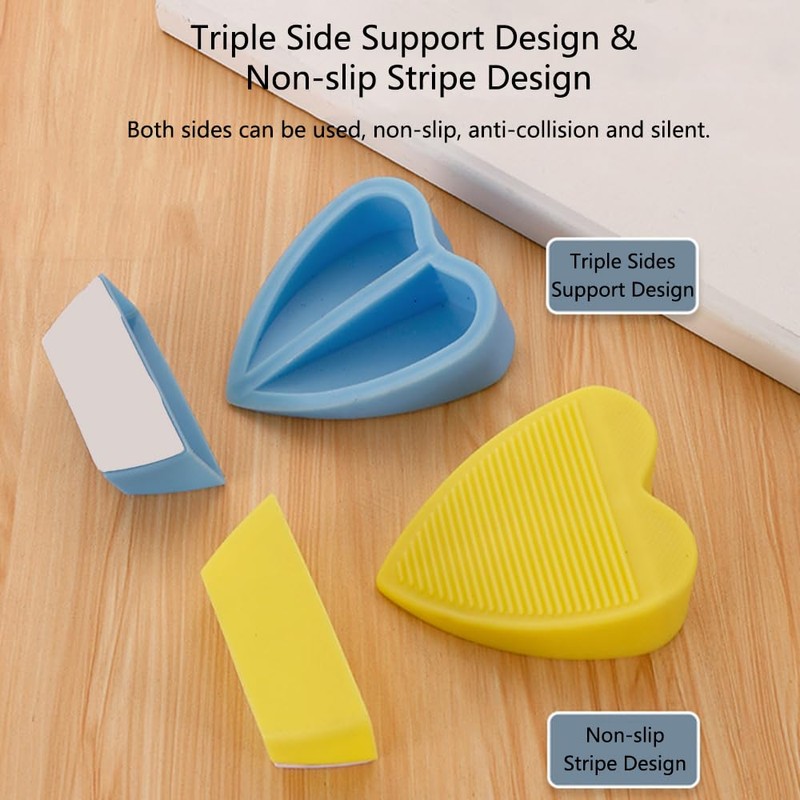 Rubber Door Wedge, Cute Heart Shape Door Stopper Doorstop with