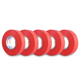 ADHES Professional Red Electrical Tape, 5 Pack, 0.75 inch x 65.6 feet, Waterproof & Weather Resistant Electric Tape Ideal for Contractors & Electricians, Indoor&Outdoor