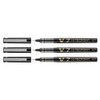 Pilot Pack of 3 Hi-Tecpoint V7 Rollerball Pens, Liquid Ink,