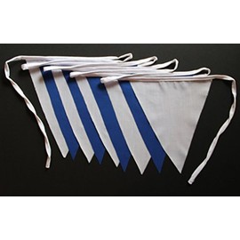 Flyingstart Royal Blue and White Single Sided Bunting