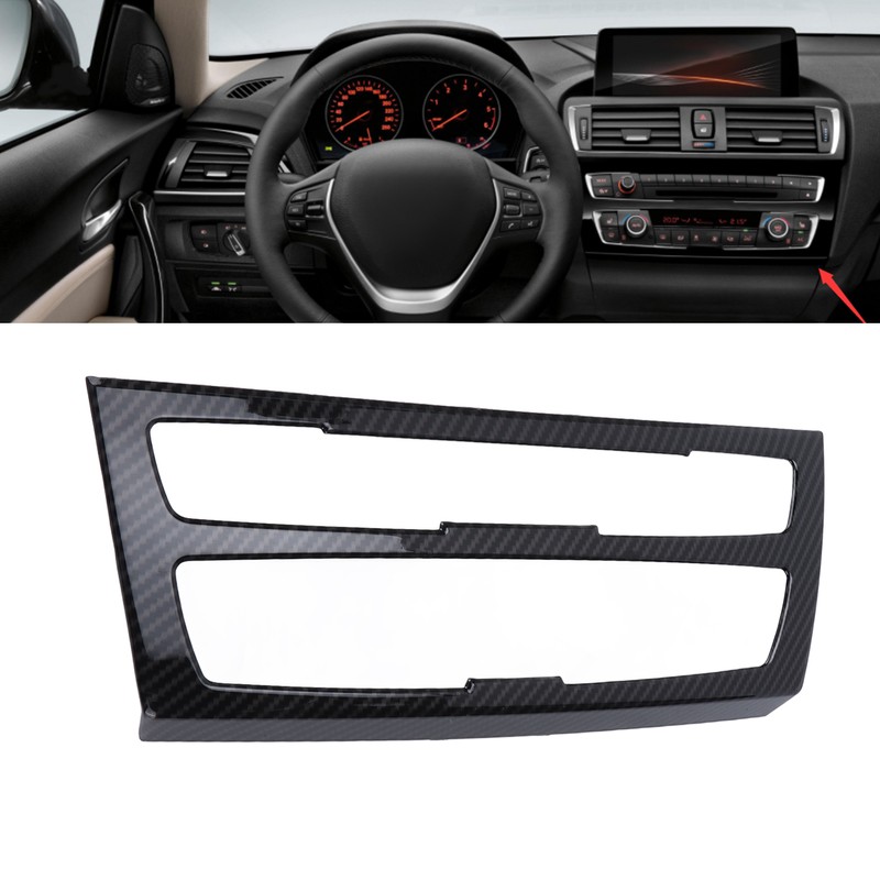 Air Conditioning Button Frame Carbon Fiber Texture Panel Trim Replacement