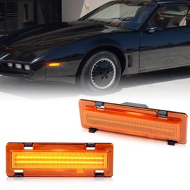 Gempro LED Side Marker Lights Compatible with 1982-1992 Chevy Camaro Pontiac Firebird Front Parking Signal Lamps 2PCS, Amber Len