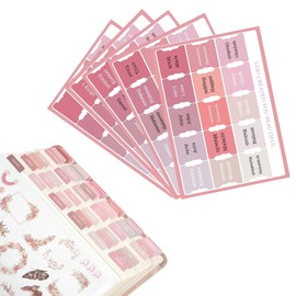 QZKJQDD 5 Sheets Bible Tabs, 75 Pcs Bible Tabs for Study Bible, Old and New Testament Studying with Blank Laminated Bible Tabs Pink for Women, Bible Journaling Supplies (Pink)