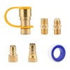 Roastove 3/8 Inch Natural Gas Quick Connect Fittings Kit, LP