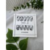 Chrome heart dot, silver black glitter handmade gel nail tip