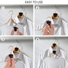 YOLCAR 60 Pack Space Saving Hanger Hooks, Black Plastic Triangle