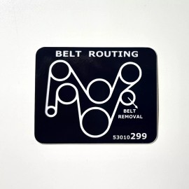 Unbranded Engine Fan Belt Routing Diagram Decal - Fits Jeep Cherokee XJ/MJ 1996-2001 4.0L