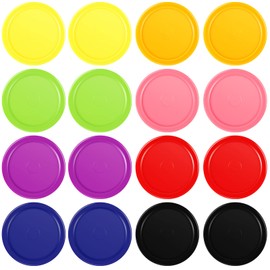 16 Pieces Home Hockey Pucks 2.5 Inch Red Replacement Round Hockey Pucks Heavy Hockey Tables Pucks Multicolors for Game Tables Equipment Accessories