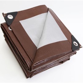 16' x 16' Large Multi-Purpose Waterproof Light Weight Heavy Duty Poly Tarp Grommets Every 24", 20 Mil 16x16Thick, for Home, Boats, Cars, Camping, UV Resistant, Rip/Tear Proof Tarpaulin