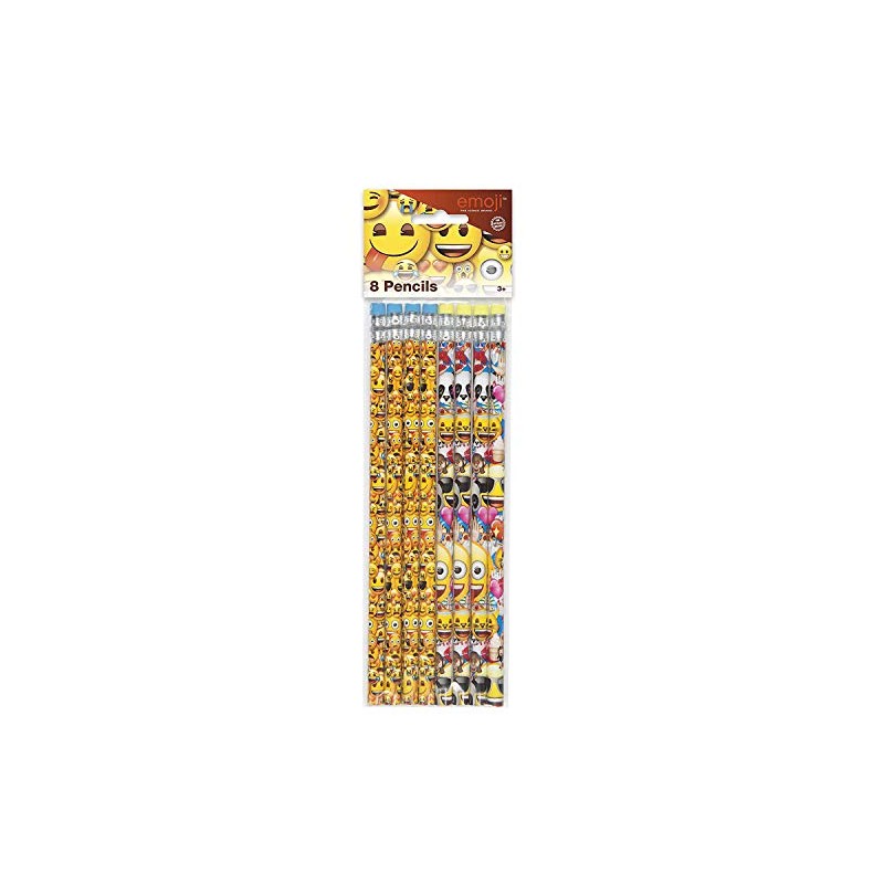 Emoji Pencil Party Favors, 8ct