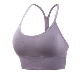 Daily Sports Yoga Bralette with Firm Underband for Fitness, Pilates, Trekking, Hiking SIS-811 PilaPole Wear (Single Back Strap Bralette)/01.Gray/S 3ea