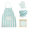 WOODENFUN Children's Apron Chef's Hat Set Chef Set for Children
