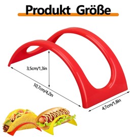 thirei Taco Holder, Pack of 32 Taco Holder Stands, Taco Bowls, Hard Plastic Taco Shell Holder Rack, Taco Stand, for Restaurant, Home