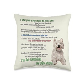 Westie Memorial Sympathy Gift Pet Dog Keepsake Cushion Throw Pillow