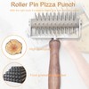 Roller Docker with Spikes, Stainless Steel Pizza Roller with Spikes,