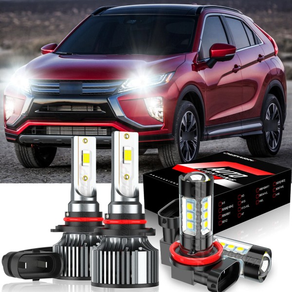 CHUSYYRAY For Mitsubishi Eclipse Cross 2018-2020 4X LED Headlight Hi/Lo