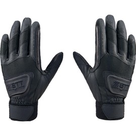 ZETT BG16811HSW Baseball Batting Gloves, For High School Students, Ambidextrous, Black (1900), M