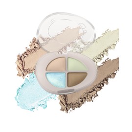 4 Colours Eyeshadow Palette, Matte and Glitter Eyeshadow Makeup Palette, Smooth Fine Texture, Blendable, Durable, Waterproof, Highly Pigmented Sparkly Eyeshadow Colourful, Gifts for Women 05