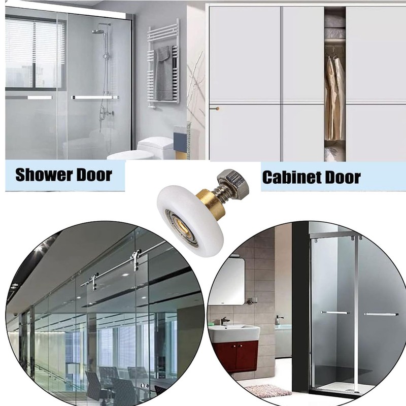 Shower Door Rollers, Roller Diameter 20mm, The Bathroom Glass Door