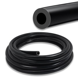SDZONGES Vacuum Hose Automotive, 5FT ID 1/4"(6mm) Vacuum Hose, 130PSI Max Pressure Silicone Vacuum Tube Black.
