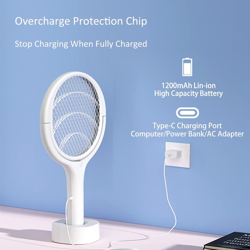Anne Diary Electric Bug Zapper Racket Mosquito Fly Gnat Wasp