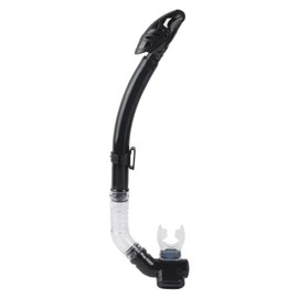 High Quality Full Dry Swimming Diving Snorkel with Silicone Mouthpiece (black)