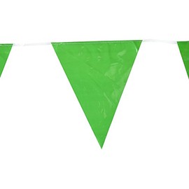 Beistle Indoor/Outdoor Pennant Banner, 10-Inch by 12-Feet, Green