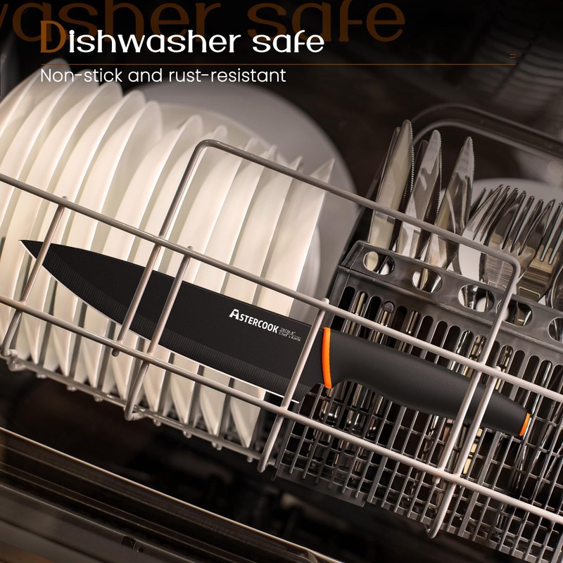 Knife Set, Astercook 15 Pcs Dishwasher Safe Kitchen Knife Set