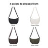 Quilted Crescent Crossbody Bag for Women – Lightweight Nylon Half