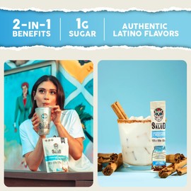 Salud 2-in-1 Hydration Packets + Immunity Electrolytes Powder, Horchata - Agua Fresca Drink Mix, Elderberry, Dairy & Soy Free, Non-GMO, Gluten Free, Vegan, Low Calorie, 1g Sugar (15 Servings)