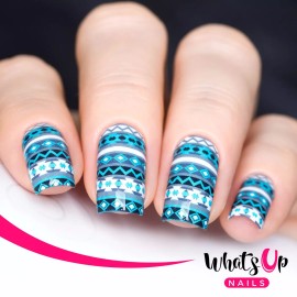 Whats Up Nails P023 Aztec Harmony Water Decals Sliders for Nail Art Design