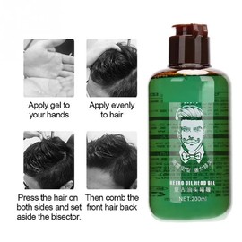 KALANXUAN Retro Oil Head Gel Hair Gel 200ml GEL POMADE MURAH MURAH Strong Hold Pomade (High Quality) Style Pomade Gel Liquid Pomade (200ml)