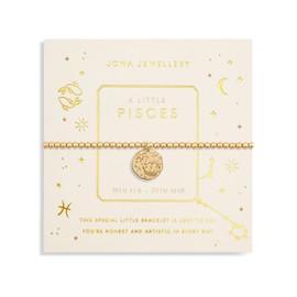 Joma Jewellery STAR SIGN A LITTLE PISCES Gold Plated Bracelet in 17.5 cm stretch