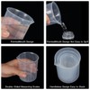 5 Pack Plastic Measuring Jugs, Transparent Lab Graduated Beakers, Heat