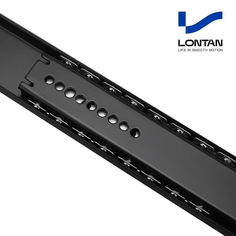 LONTAN 2 Pcs Black Center Mount Drawer Slides 14 Inch