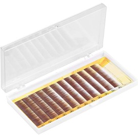Extensiones de cejas postizas Suaves y cómodas Fibra importada de alta calidad Realzador de cejas postizas individuales para peinado y volumen de cejas Marrón 5 8 mm 12 piezas