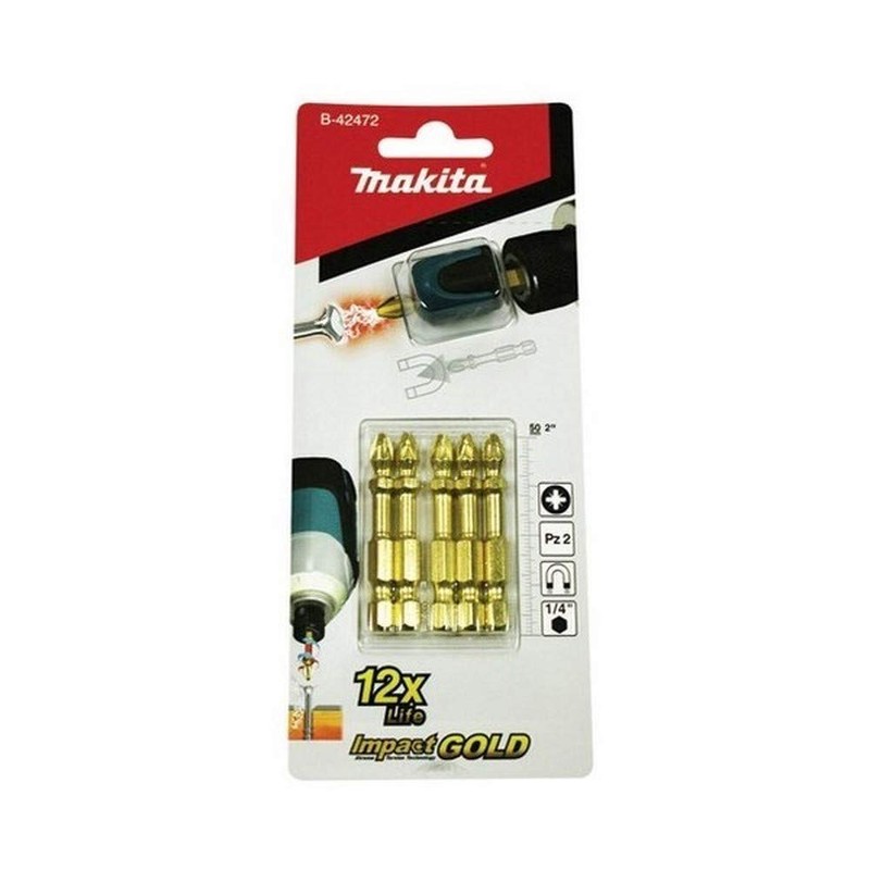 Makita B-42472 Mag Boost Impact Driver Bit Set, Multi-Colour (Set