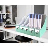 ANSSDO 12 Pack Teal Cardboard Magazine Holders, Premium Magazine File