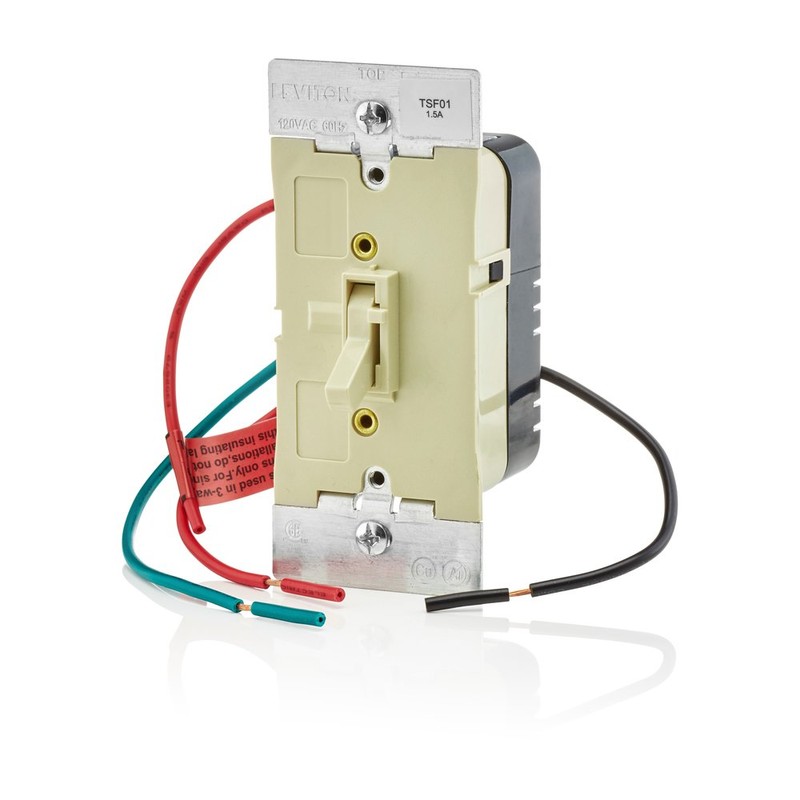 Leviton TSF01-10I Toggle Slide Fan Speed Control, 1.5 A-120VAC @