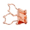 100 Pcs Binder Clips Metal Hollow Cat Shape Rose Gold