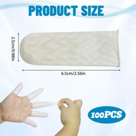 100 Stück antistatische Abdeckungen aus Latex, Fingerspitze, Schutz aus Gummi, Fingerauflagen aus Latex, Einweg-Abdeckung, für Nagelmodellage, elektronische Reparatur, Schmuckreinigung