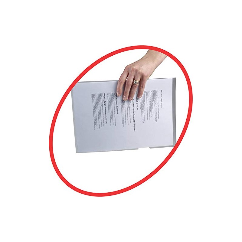 Rexel Nyrex Premium A4 Anti-Slip Document Folder, Clear Embossed, Extra
