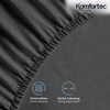 Komfortec Single Fitted Sheet 100% Cotton, 11 inch (30 cm)